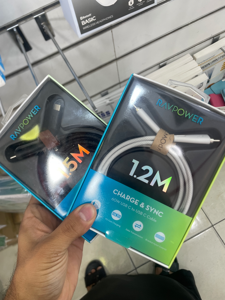 سلك شاحن راف باور تايب سي - ايفون 1 متر