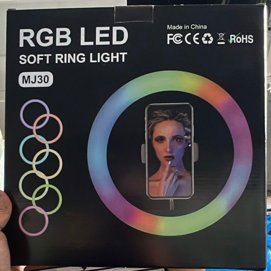 [MJ30] رينق لايت صغير كرتون أسود MJ30