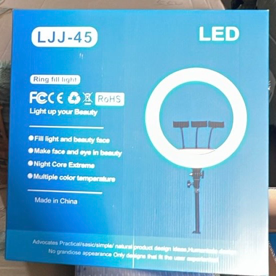 رينق لايت صغير كرتون ازرق 3 حامل جوال LJJ-45