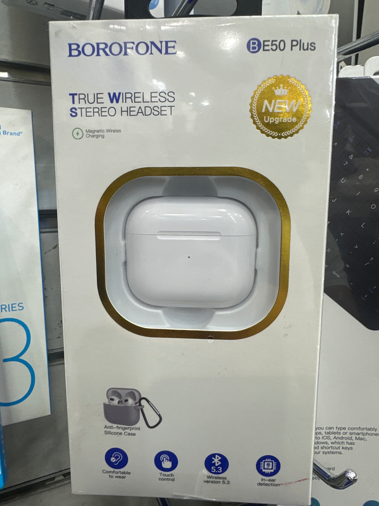 سماعة ايربودز بوروفون بكت ازرق BE50 PLUS