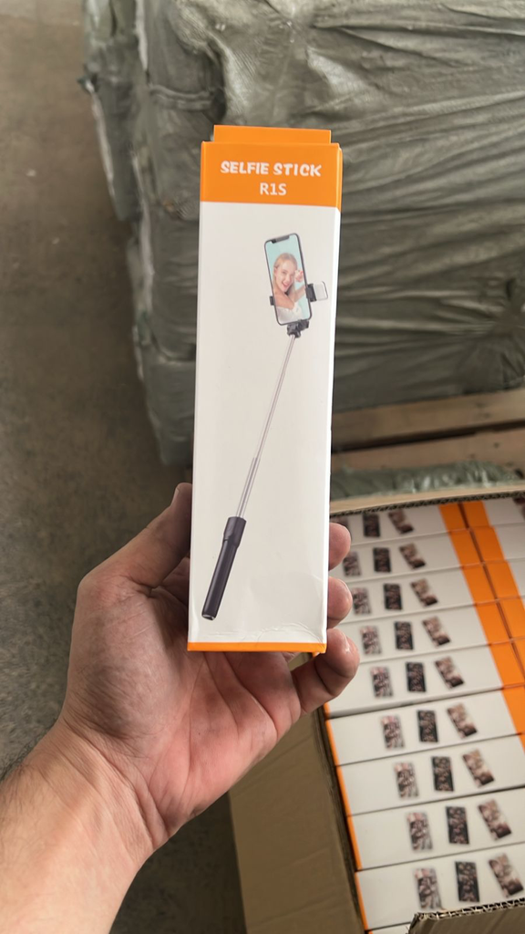 عصا سيلفي كرتون برتقالي R1S