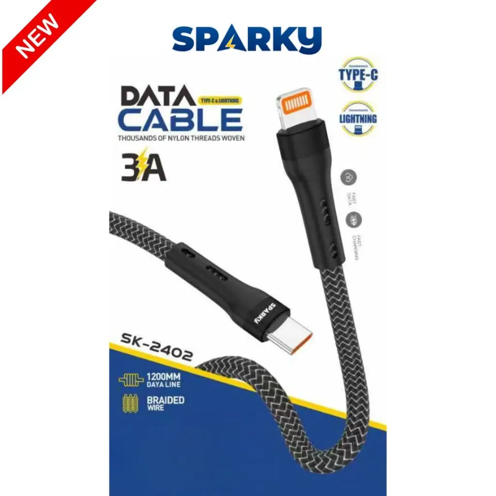 سلك شاحن قماش ايفون - تايب سي 1.2 متر SK-2402