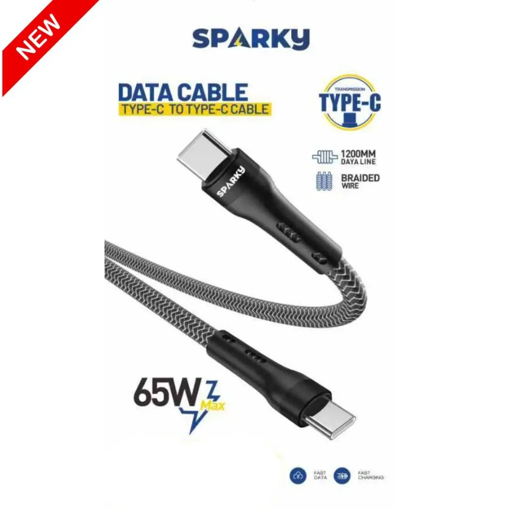 [SK-2403] سلك شاحن قماش تايب سي - تايب سي  1.2  متر SK-2403