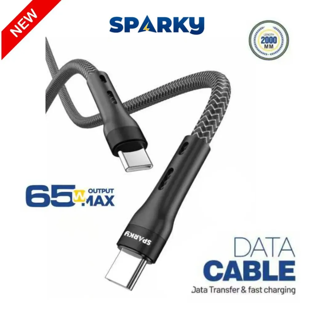 [SK-2503] سلك شاحن قماش تايب سي - تايب سي 2  متر SK-2503