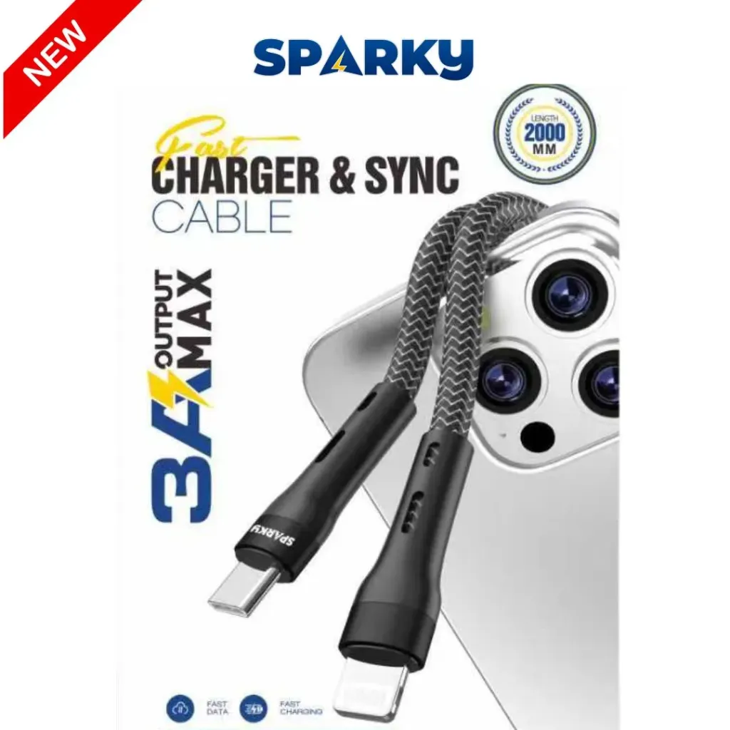 [SK-2502] سلك شاحن قماش ايفون - تايب سي 2  متر SK-2502